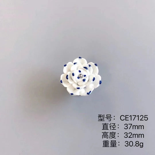 Handmade Ceramic Flower Knobs – Artistic Cabinet & Drawer Handles
