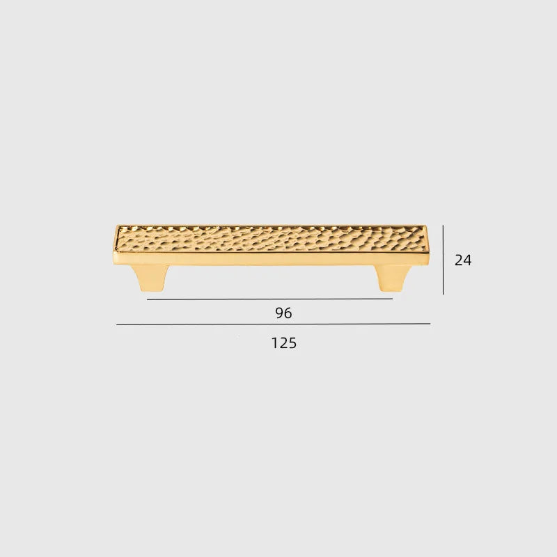 24K Gold and Hammered Brass Furniture Handles – Textured Knobs and Pulls in Silver Finishes