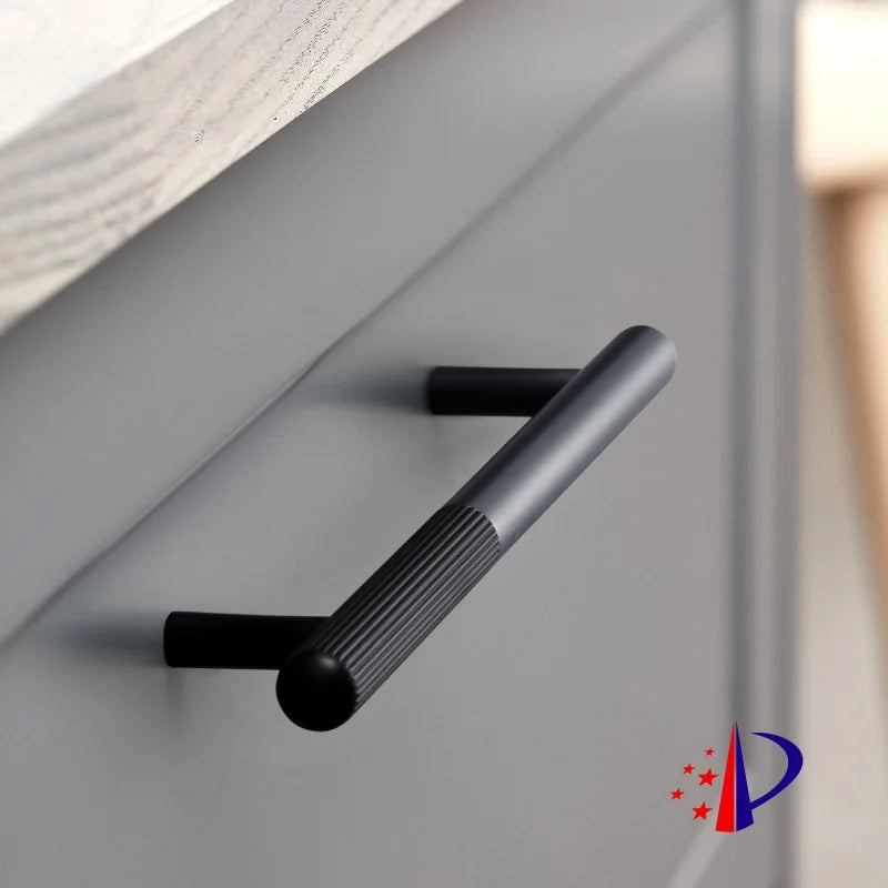 Dual Tone Long Kitchen Cabinet Handles – Modern Aluminum Alloy Pulls for Furniture