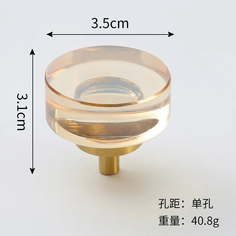 Brass Crystal Cabinet Handles – Light Luxury Furniture Knobs