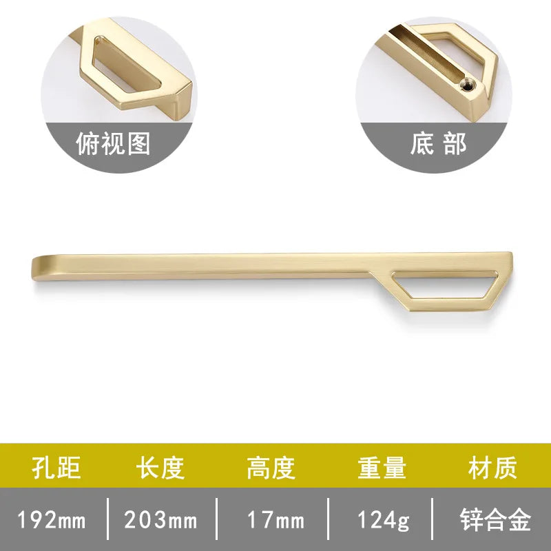 Gold and Pearl Grey Cabinet Handles – Modern Zinc Alloy Pulls for Furniture