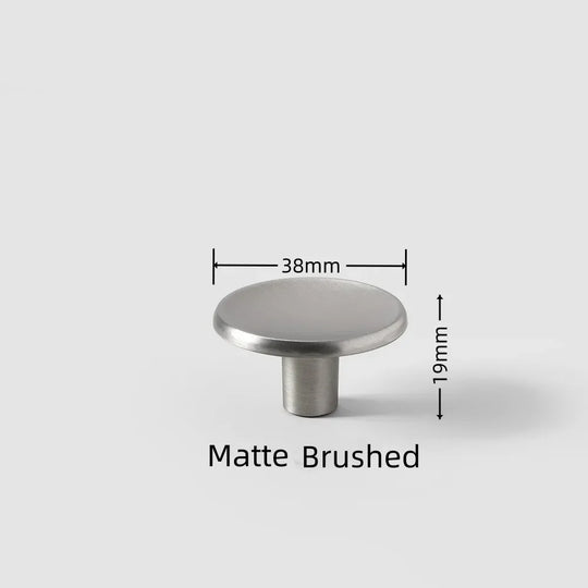 Modern Zinc Alloy Round Knob – Sleek Single-Hole Furniture Handle
