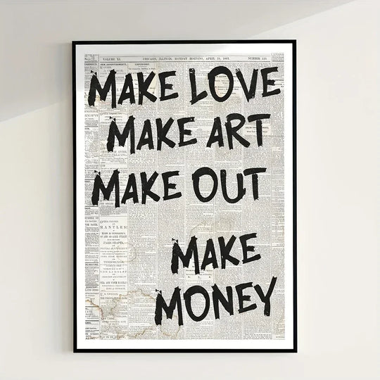 Modern Living Quotes Typographic Canvas Wall Art