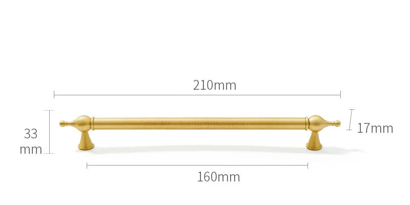 Satin Brass Cabinet Handles – French-Style Ball Knobs and Pulls for Furniture