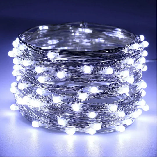 Outdoor LED String Fairy Lights USB/Battery Waterproof Garland