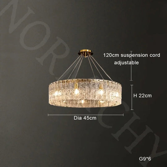Modern Creative Water Ripple Glass Pendant Light – Luxurious LED Ceiling Fixture