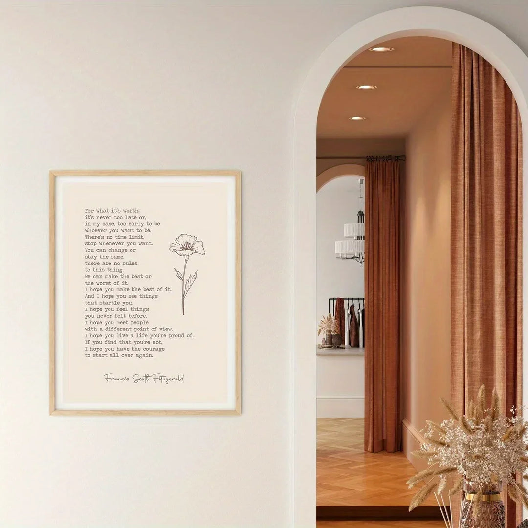 Modern Living Quotes Typographic Canvas Wall Art