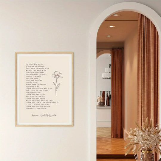 Modern Living Quotes Typographic Canvas Wall Art