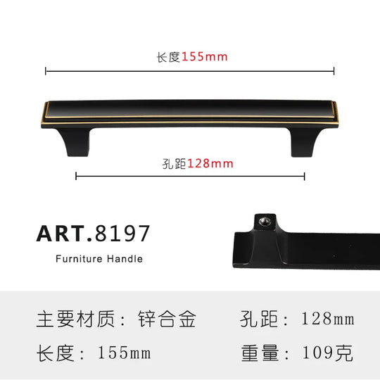 Zinc Alloy Solid Cabinet Door Handles – Modern Minimalist Pulls for Furniture