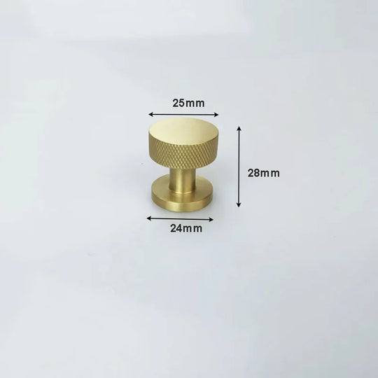 Knurled Brass Drawer Knobs – Modern Textured Furniture Pulls