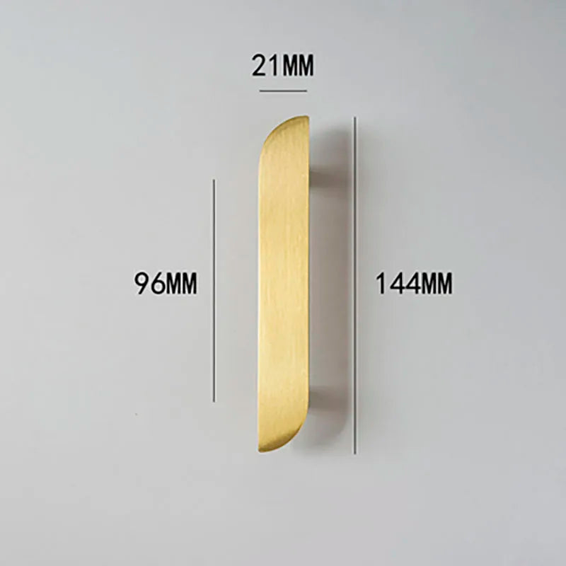 Modern Simple Wardrobe Handles – Solid Brass Pulls and Knobs for Furniture