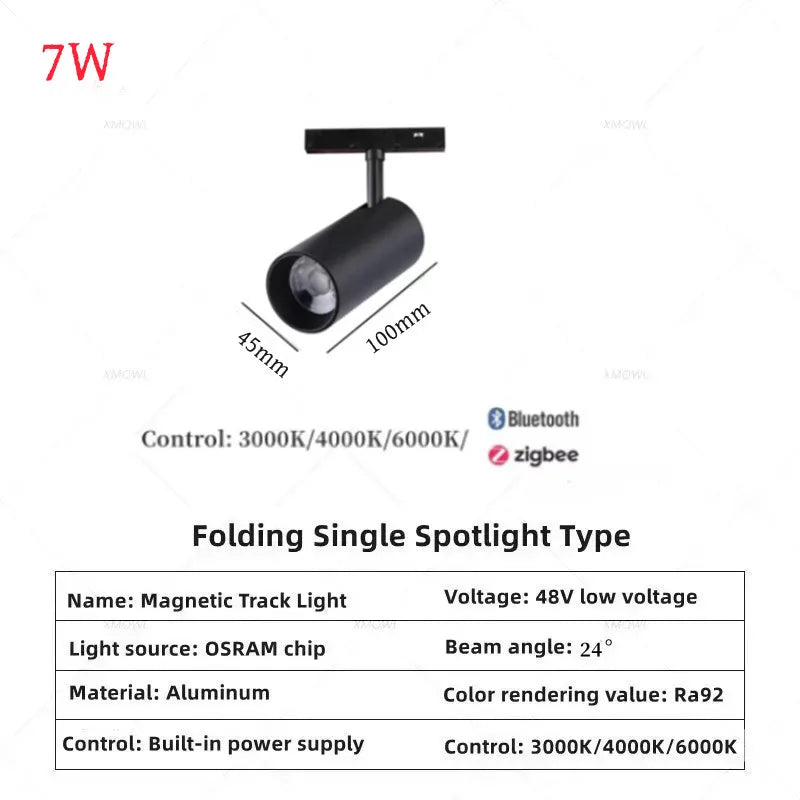 Smart Magnetic Track LED Light – Modern Dimmable Ceiling & Spot Lighting