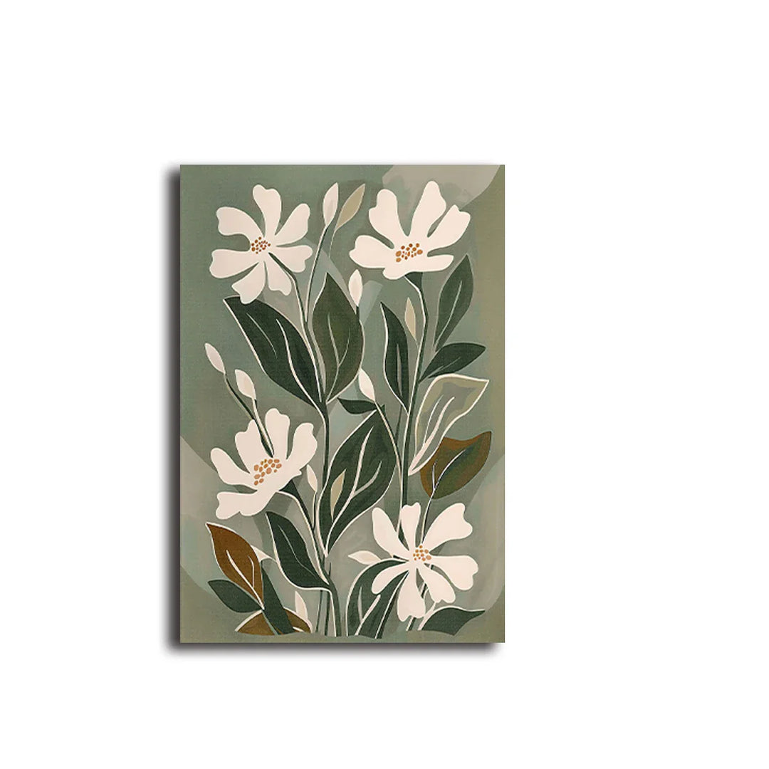 Abstract Floral Wildflower Botanical Canvas Wall Art