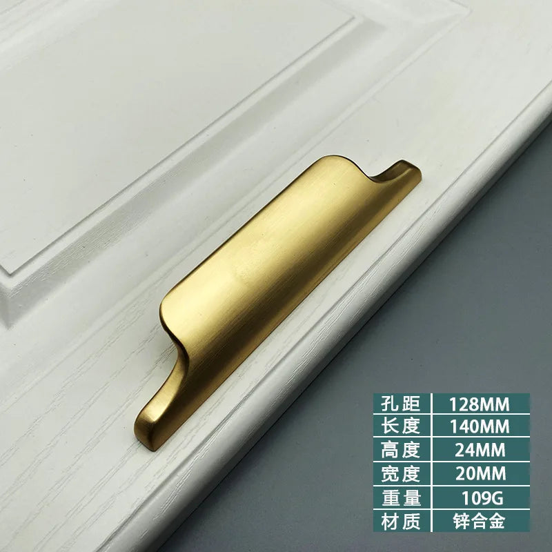 Luxury Zinc Alloy Curved Cabinet Handles – Modern Drawer Pulls