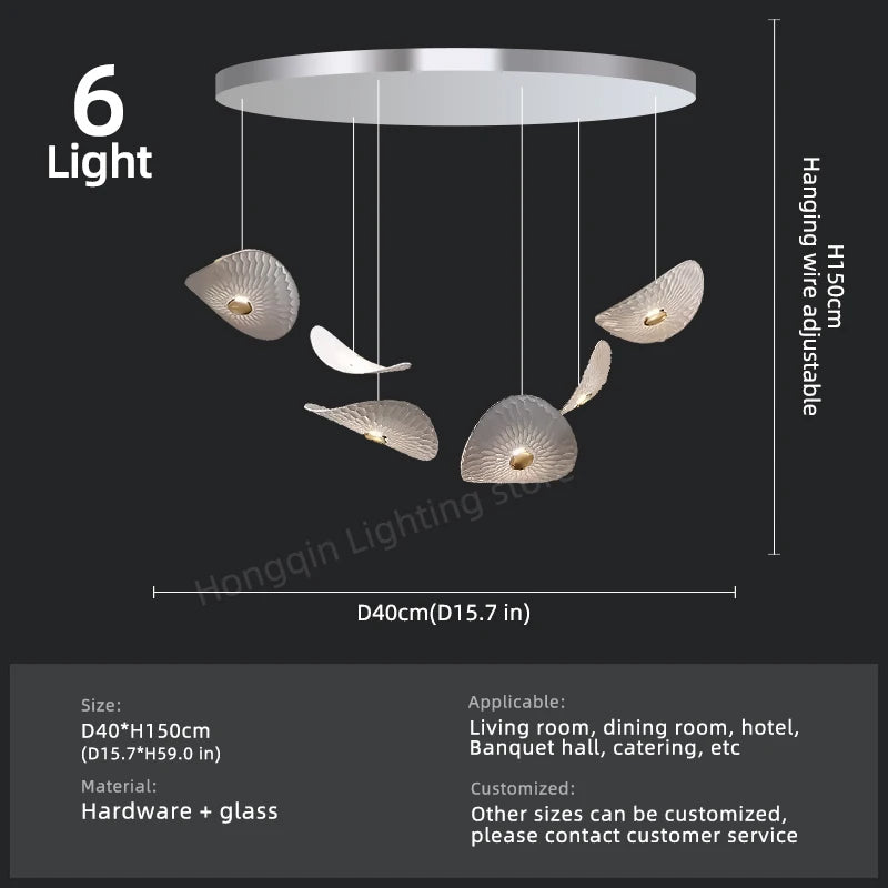 Modern Crystal Glass Stair Chandelier – High Ceiling Pendant Light