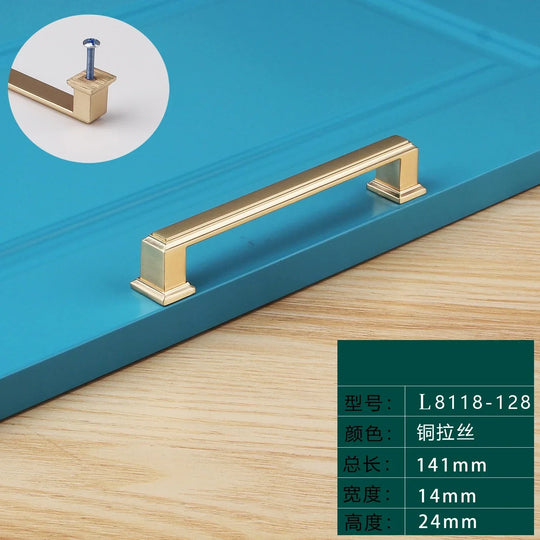 Light Luxury Bronze Cabinet Handles – Modern Drawer Pulls
