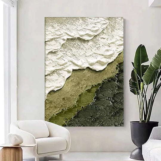 Abstract Sea Surf Coastal Canvas Wall Art Ocean Waves