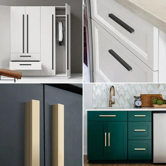 Modern Long T-Bar Aluminum Cabinet Handles – Brushed Gold, Silver, and Black Pulls (700mm-1200mm)