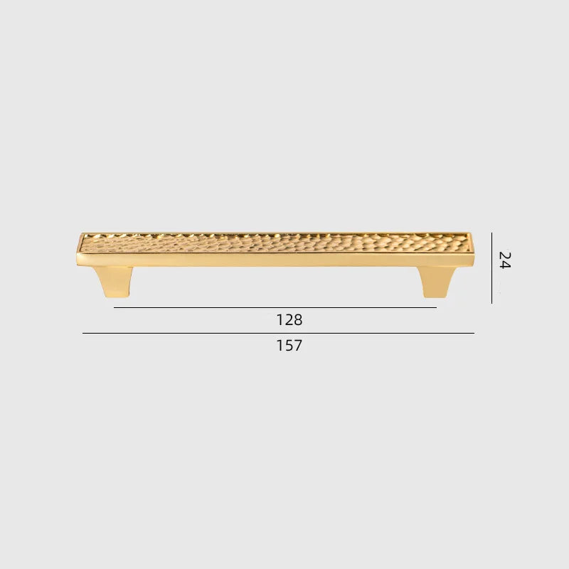 24K Gold and Hammered Brass Furniture Handles – Textured Knobs and Pulls in Silver Finishes