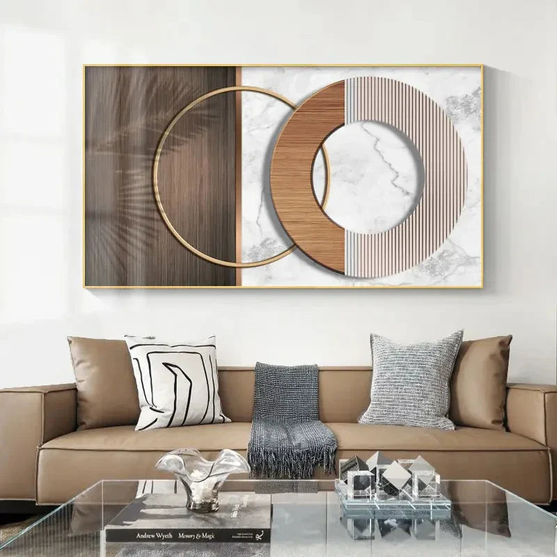 Abstract Celestial Geometry Canvas Wall Art