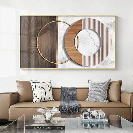 Abstract Celestial Geometry Canvas Wall Art