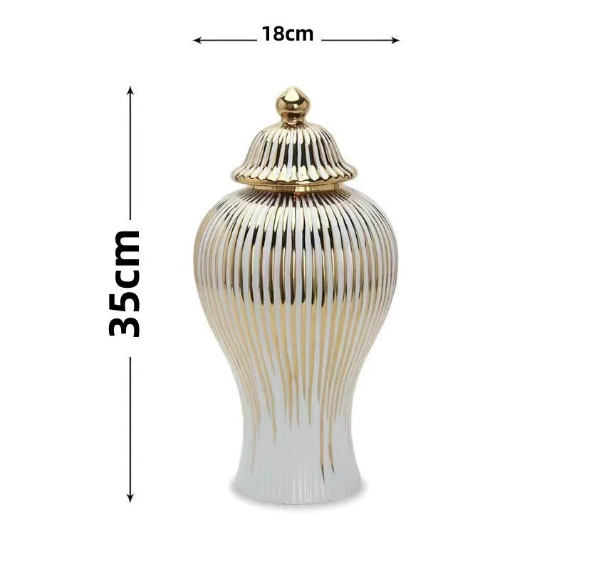 Electroplated Ceramic Decorative Vase for Entrance and Tabletop