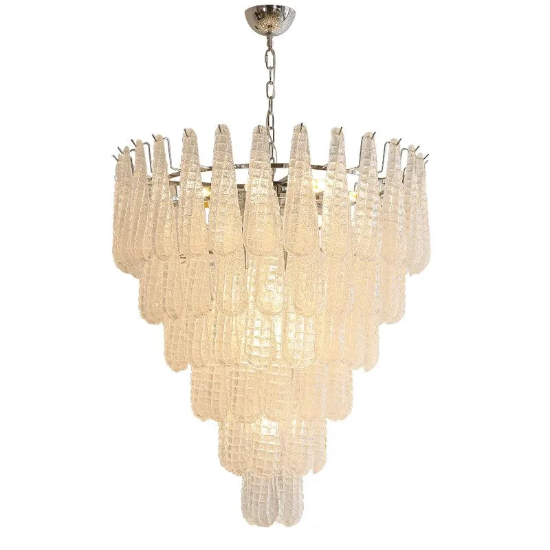 Villa Duplex Handmade Glass Pendant Light – Luxury High-Ceiling Chandelier