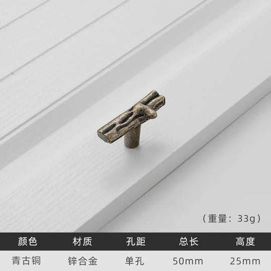 Antique Tree Pole Kitchen Handles – Zinc Alloy Drawer & Cabinet Pulls