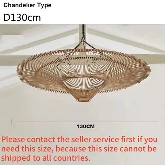 Large Wicker Pendant Lamp – Wabi Sabi Rattan Hanging Light
