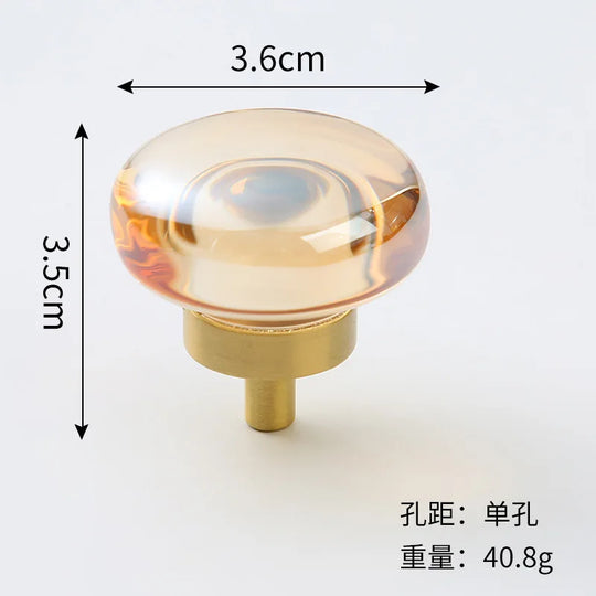 Brass Crystal Cabinet Handles – Light Luxury Furniture Knobs