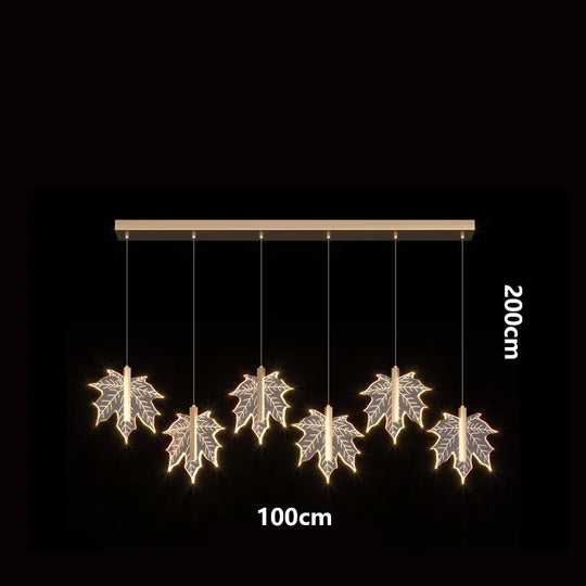 Nordic Leaf Acrylic LED Pendant Lamp – Elegant Dimmable Hanging Light