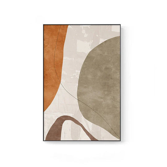 Minimalist Neutral Tones Abstract Canvas Wall Art Unframed