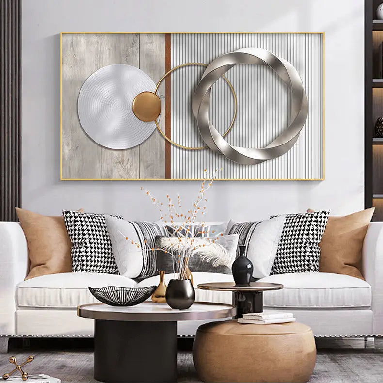 Modern Abstract Architectural Geometry Canvas Wall Art