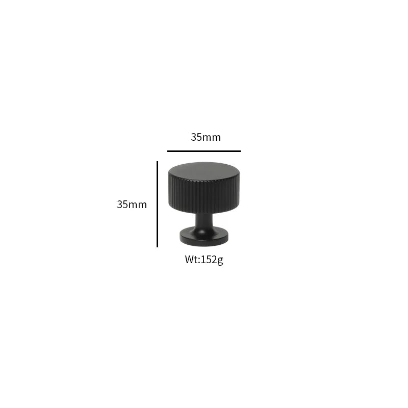 Black Vertical Line Brass Furniture Handles – Modern Pulls and Knobs for Cabinets and Wardrobes
