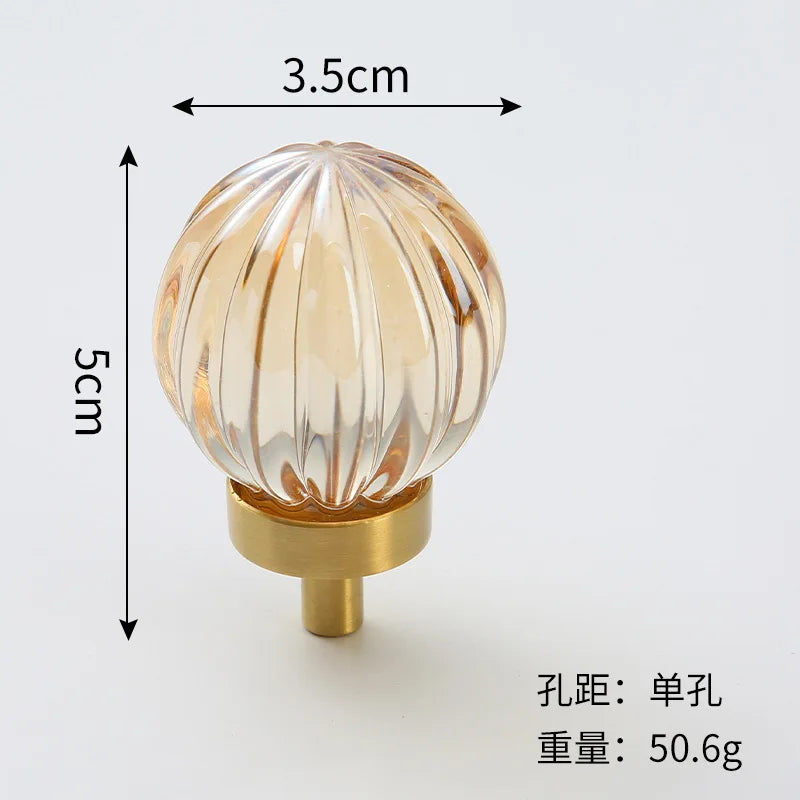 Brass Crystal Cabinet Handles – Light Luxury Furniture Knobs