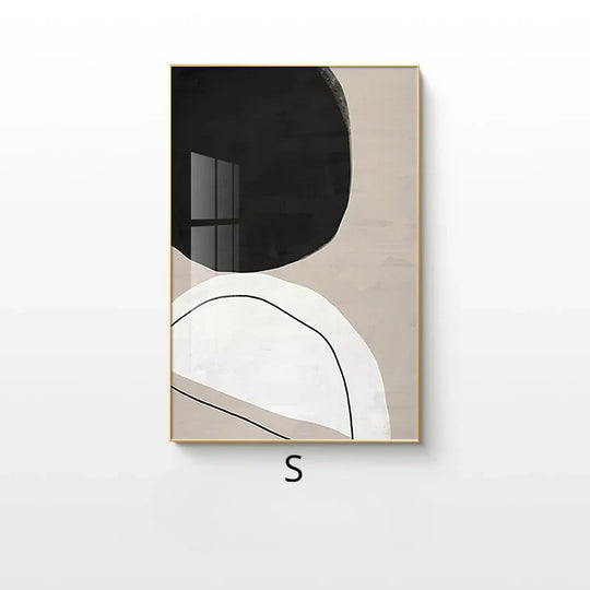 Neutral Shades Beige Brown Abstract Canvas Wall Art Unframed