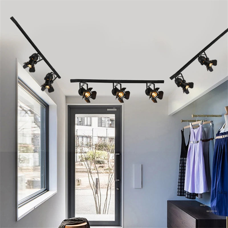 Modern LED Industrial Track Lamp for Bar, Café & Loft Interiors