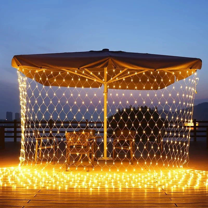 Net LED String Lights 8 Modes Mesh Fairy Lights Christmas Decor