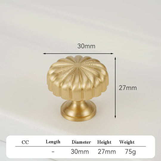 Satin Gold Brass Wardrobe Handles – Modern Pulls and Knobs for Furniture (50–260mm)