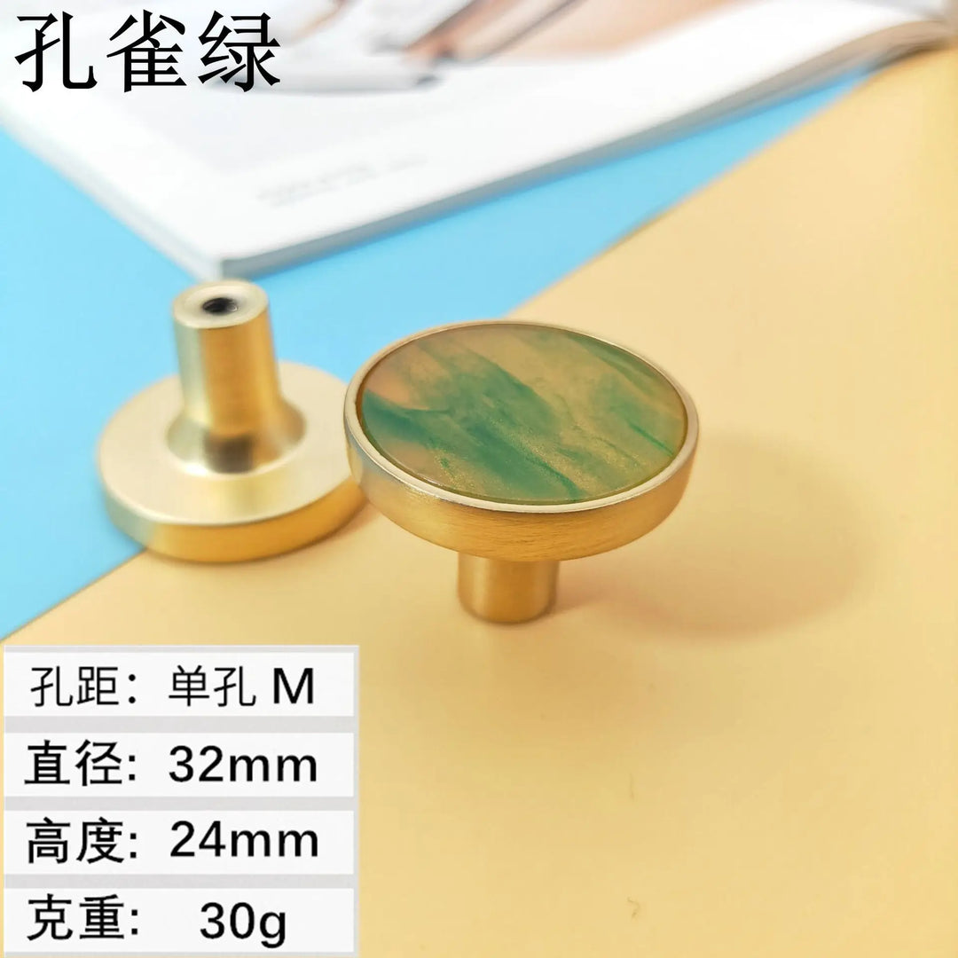 Shell Cabinet Handles – Gold Single-Hole Knobs & Multipurpose Hooks