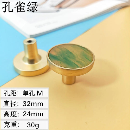 Shell Cabinet Handles – Gold Single-Hole Knobs & Multipurpose Hooks