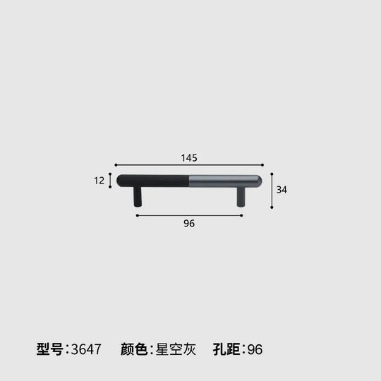 Dual Tone Long Kitchen Cabinet Handles – Modern Aluminum Alloy Pulls for Furniture