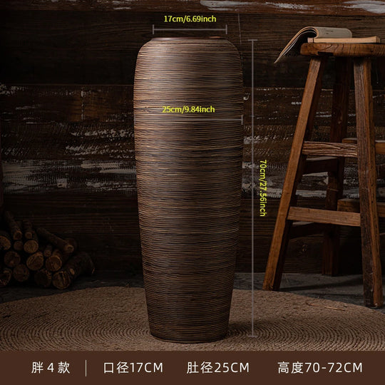 Large Floor Standing Ceramic Vase for Living Room and Courtyard Decor