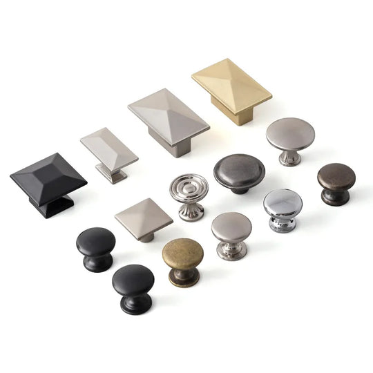 Modern Zinc Alloy Drawer Knobs – Single-Hole Cabinet Handles