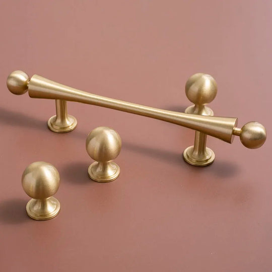 Gold Brass Cabinet Handles – Modern Pulls and Knobs for Furniture and Kitchen Doors