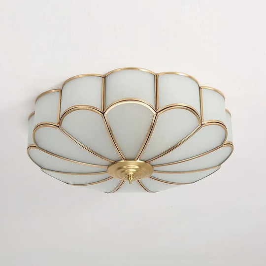 All-Copper Minimalist LED Ceiling Lamp for Study & Dining Room
