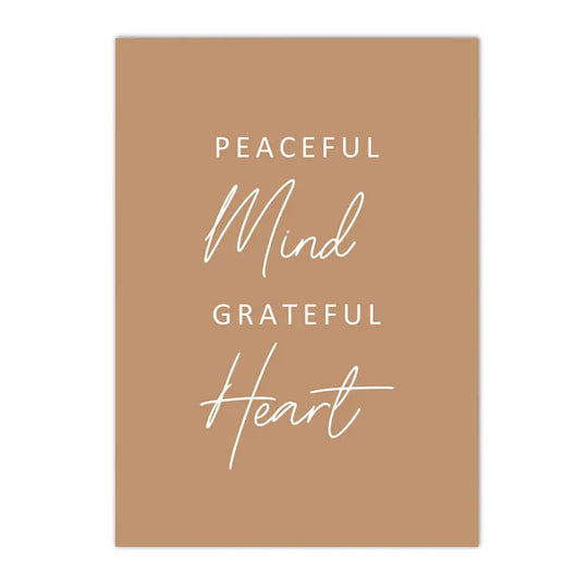 Minimalist Abstract Mindfulness Quote Canvas Wall Art