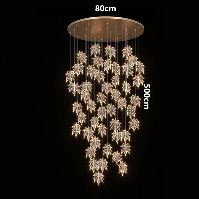 Nordic Leaf Acrylic LED Pendant Lamp – Elegant Dimmable Hanging Light