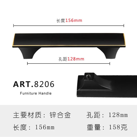 Zinc Alloy Solid Cabinet Door Handles – Modern Minimalist Pulls for Furniture