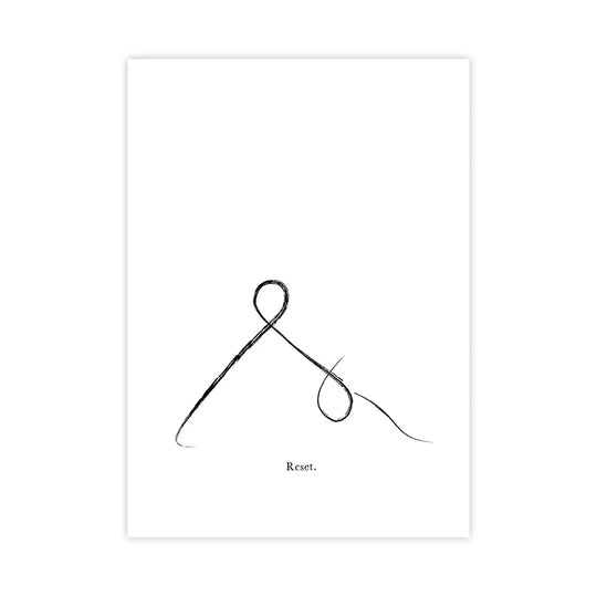 Minimalist Yoga Line Art Canvas Wall Art